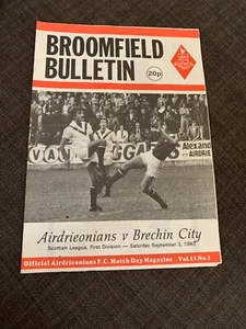 Airdrieonians V Brechin City 1983 Match Programme - Picture 1 of 2