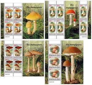 Francobolli funghi funghi gibuti 2023 nuovi di zecca funghi 4x M/S - Foto 1 di 1