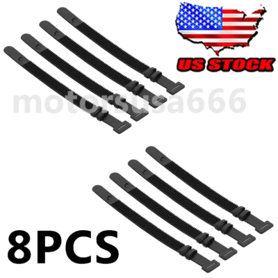 Juego de abrazaderas de arnés de banda con cremallera de cable para motocicleta Honda Yamaha Suzuki Foto 1 de 4