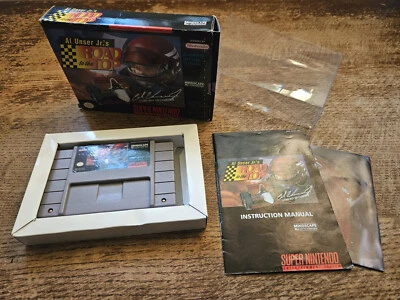 SNES SUPER NINTENDO - AL UNSER JR'S ROAD TO THE TOP #RAC NTSC USA CIB POSTER - Image 1 of 4