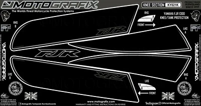 Yamaha FJR1300 2001 - 2019 Motorcycle Tank / Knee Protector Gel Paint Protection - Image 1 of 2