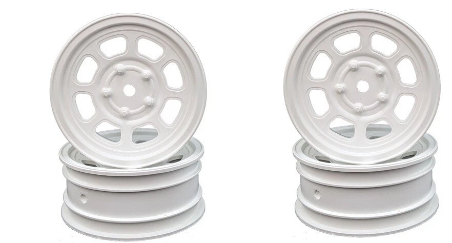 DE Racing Speedway Rear Buggy Wheels White Associated B6 & CW Oval DER-DSB-ARW - Image 1 of 1