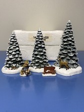 Hawthorne Village-2004 5 Piece Set-Trees With Animals-14-09121-020