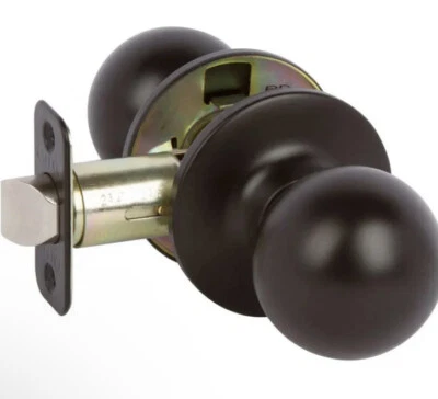 Perilla de puerta Callan esquina redonda sin llave bola completa paso interior clásico metal  Foto 1 de 2