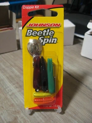 Kit de señuelo Johnson Beetle Spin Crappie de 1/32 OZ y cebos de pesca de plástico Foto 1 de 3