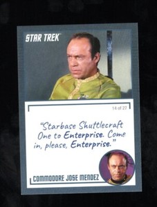 2020 STAR TREK TOS ARCHIVE & INSCRIPTION COM JOSE MENDEZ #30 VARIATION #14 OF 27