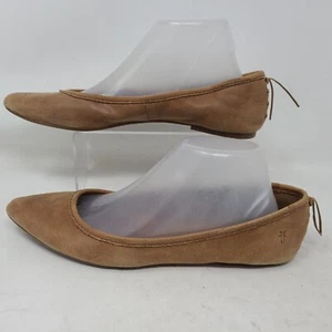 Frye Regina flache Damen-Ballerinas Pantoletten Größe 7,5 braun Leder - Bild 1 von 8