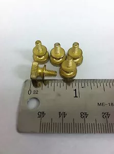 5 pcs Brass Knurled Head Thumb Screw w/ Flared 6-32 Thread 1/2" Long 33010 - Picture 1 of 2