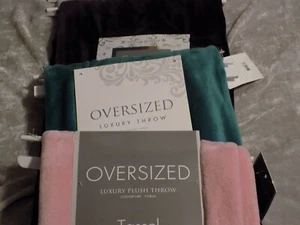 Oversized Luxury Fringe Throw Blanket Plush Soft 50x70 Solid Color NEW! - Picture 1 of 16
