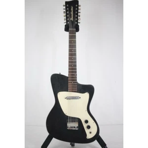 Electric Guitar Danelectro Hawk 12 Strings 1960s Vintage Black Solid Body - Picture 1 of 10