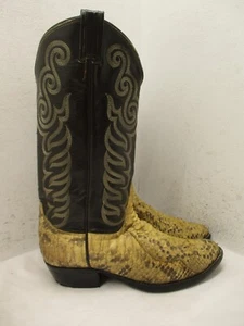 Botas de Vaquero Tony Lama Cuero Piel de Serpiente De Colección Para Hombre Talla 8 D Sty 8114 EE. UU. - Imagen 1 de 12