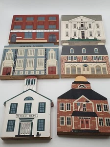 The Cats Meow Wood Collectibles Shelf Sitters 1980s & 1990s LOT OF 6 - Picture 1 of 22