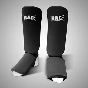 Shin Guard Instep Protector Muay Thai Kickboxing MMA Shin Guards Black - Picture 1 of 4