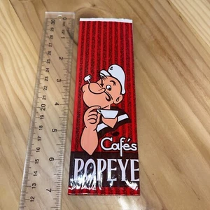 Bolsa de café vintage Café’s POPEYE bolsa de papel sin usar 7 1/8” X 2 5/16” muy bonita - Imagen 1 de 5