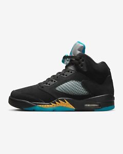 Nike Air Jordan 5 Retro Mid Aqua Men's Shoes Sneakers Black DD0587-047