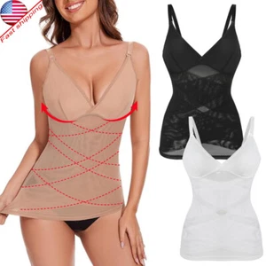 Seamless Women Body Shaper Cami Tummy Control Compression Tank Top Underwear - Picture 1 of 24