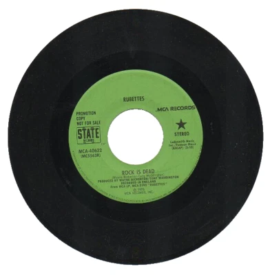 RUBETTES   Promo Record   "ROCK IS DEAD"   Stereo/Mono  NEVER PLAYED  MINT- !! - Image 1 of 2