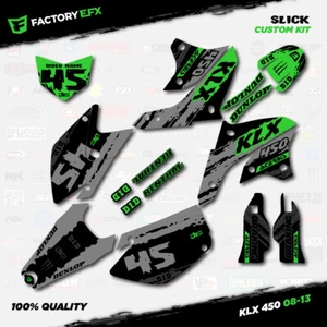 Kit de gráficos de carreras lisos grises y verdes para calcomanía Kawasaki KLX450 Klx 450 08-18 - Imagen 1 de 5