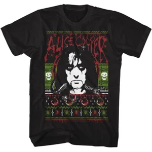 Alice Cooper Christmas Spiders Skulls & Blood Men's T Shirt Shock Rock Merch - Picture 1 of 5