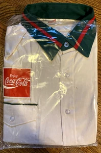 RARE 1970s Vintage Coke Coca Cola Soda Drivers Salesman's Shirt - New Old Stock - Picture 1 of 4