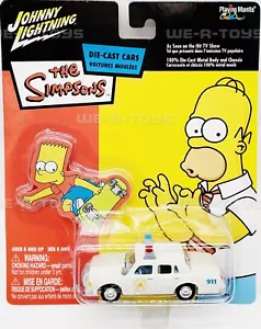 Johnny Lightning Chief Wiggum's Police Cruiser The Simpsons Diecast NEW - Picture 1 of 5