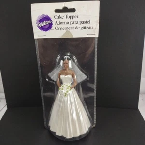 Wilton Cake Topper - African American Classic Bride w/ Tiara ~ Brown ~ Black New - Picture 1 of 5