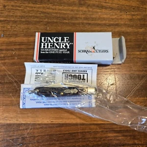 SCHRADE UNCLE HENRY Knife Made In USA 12UH ROADIE Single Blade Staglon Handles - Picture 1 of 6