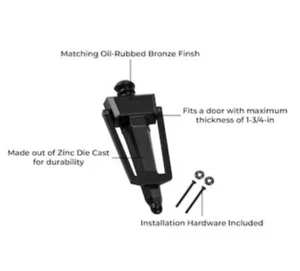 Traditional Steel Door Knocker Oil-rubbed Bronze Finish 7-3/8” #3635264 - Picture 1 of 4