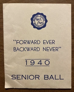 Vtg 1940 Bradford Academy School Senior Ball Dance Program Vermont VT Waltz P5a - Picture 1 of 17