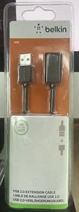 Belkin USB 2.0 Extension Cable A Plug/ A Receptacle 10 FEET F3U153-10 Device NEW - Picture 1 of 2