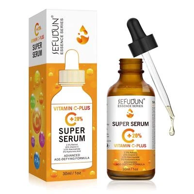 SEFUDUN 20% Vitamin C Serum Anti-Aging Vitamin E Retinol Hyaluronic Acid Niacinamide