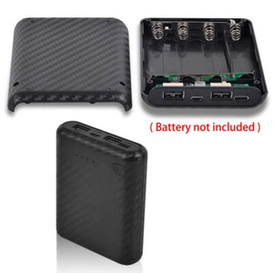Estuche Banco de Alimentación USB Doble 4 Ranuras 18650 Caja de Batería Cargador Hágalo usted mismo para Smartphone - Imagen 1 de 26