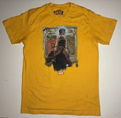 Мужская футболка Akoo Father Son Subway граффити уличная одежда хип-хоп с отметками - Изображение 1 из 4