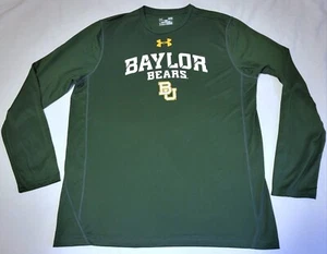 Baylor Bears Under Armour HeatGear green long sleeve shirt Adult Men's LARGE L - Picture 1 of 5