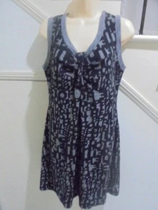 GABRIELLA FRATTINI SIZE 12 Black Grey Pattern with Centre Pleat DRESS # - Picture 1 of 3