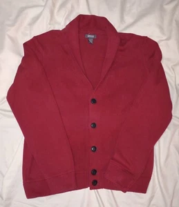 Kenneth Cole Reaction Sweater Cardigan Mens Size XL Shawl Collar Red Gift - Picture 1 of 7