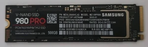 Samsung 500GB 980 Pro SSD NVMe PCIe M.2 2280 MLC Solid State Drive MZ-V8P500BW - Bild 1 von 3