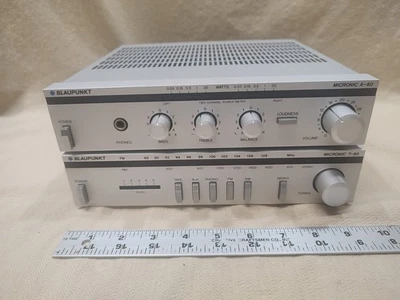 Vintage BLAUPUNKT Micronic T-60 Tuner, A-60 Mini Hifi Amplifier  Tested - Image 1 of 4