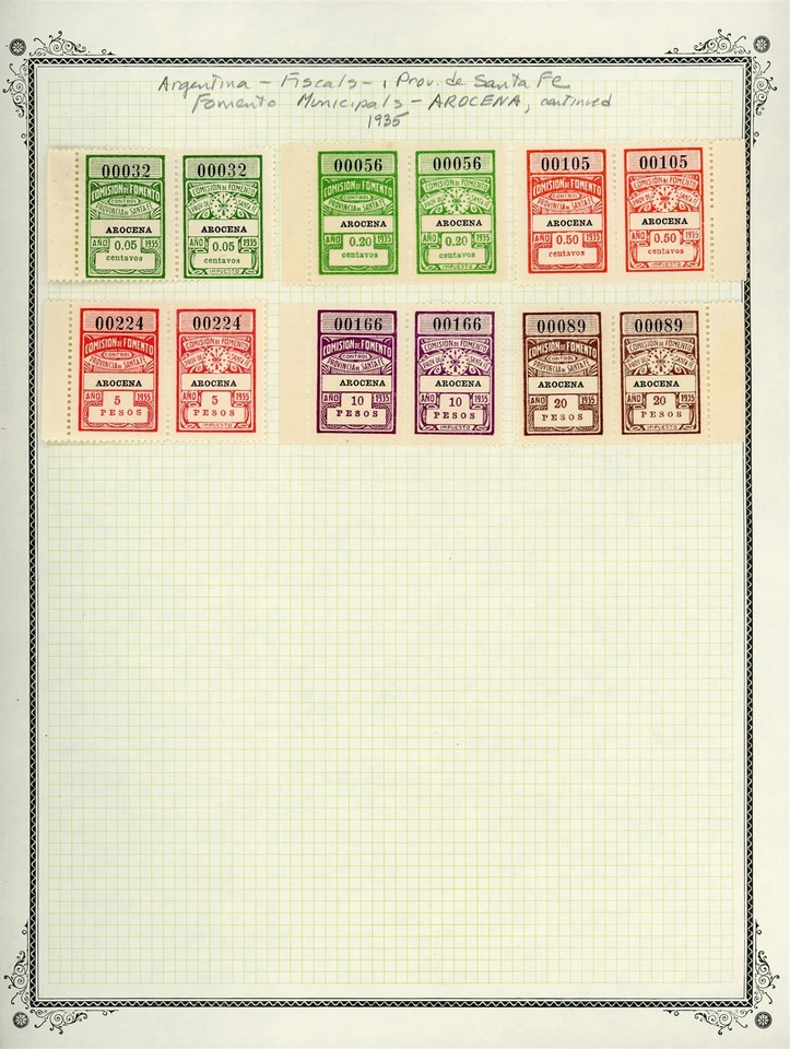 ARGENTINA Specialized REVENUE Selections on Album Page Lot #226 - SEE SCAN - $$ - Image 1 of 1