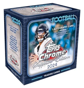 2024 TOPPS CHROME SAPPHIRE EDITION FOOTBALL HOBBY BOX - Picture 1 of 1