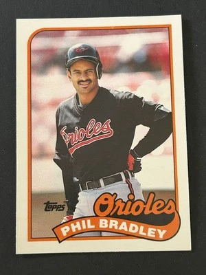 1989 Topps Traded #13T Phil Bradley Baltimore Orioles - Image 1 of 2
