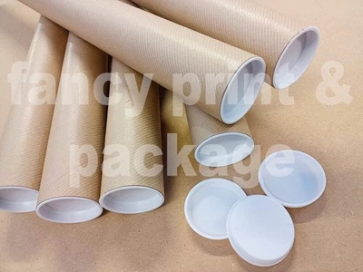 Strong Postal Tubes 50mm A0 A1 Cardboard Mailing Tube + End Caps Water-Resistant - Image 1 of 3