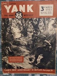VINTAGE Yank The Army Weekly 3d 14 NOVEMBRE 1943 EDIZIONE BRITANNICA VOL. 2 n. 22 - Foto 1 di 2