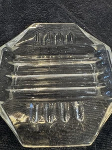 Vintage Ashtray Safex Clear Glass Self-Extinguishing 5 Inches Octagonal - Picture 1 of 9
