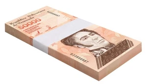 Venezuela 50000 Bolívar Soberano, 2019, P-111a.1, UNC X 100 PIEZAS Paquete - Imagen 1 de 3