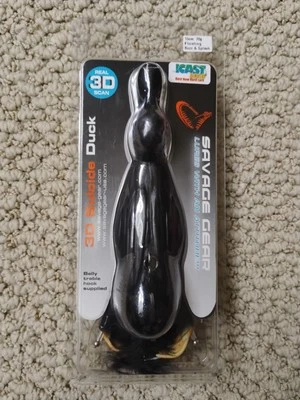 Savage Gear 3D Topwater Suicide Duck Wakebait FISHING LURE Buzz Splash D-150-BBB - Image 1 of 2