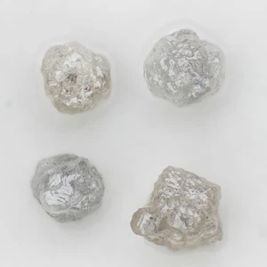 Lote real de diamantes sueltos rugosos naturales gris blanco de 0,88 quilates sin cortar - Imagen 1 de 1