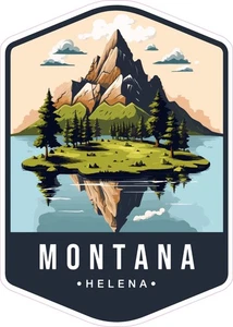 Helena Montana State City Capital Badge Vinyl Bumper Sticker Window Decal - Picture 1 of 1