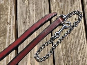 Vástago de línea de plomo de cuero grueso para silla de montar Circle L - cadena de 24" - 9 pies de largo - uso ligero - Imagen 1 de 11