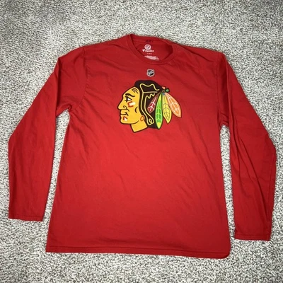 Camisa Chicago Blackhawks Para Hombre Grande Roja NHL Hockey Patrick Kane 88 Manga Larga Foto 1 de 4